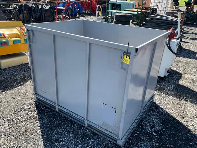 4Ft x 5 Ft Steel Bin W / Folding Sides