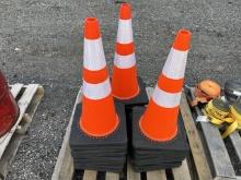 (25) New Plastic Traffic Cones