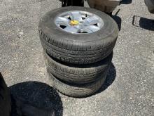(3) Chevy Aluminum 6 Lug Wheels w/17" Tires