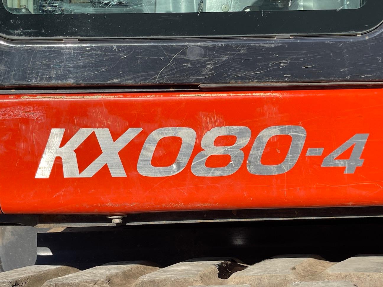 2018 Kubota KX080-4 Excavator with Hydraulic Thumb