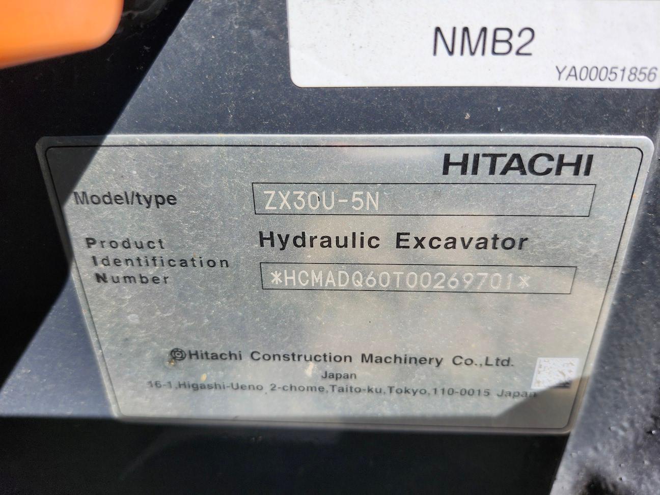 NEW UNUSED 2023 Hitachi ZX30U-5N Mini Excavator