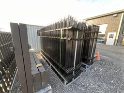 (22) Pieces of 10Ft Wrought Iron Site Fence