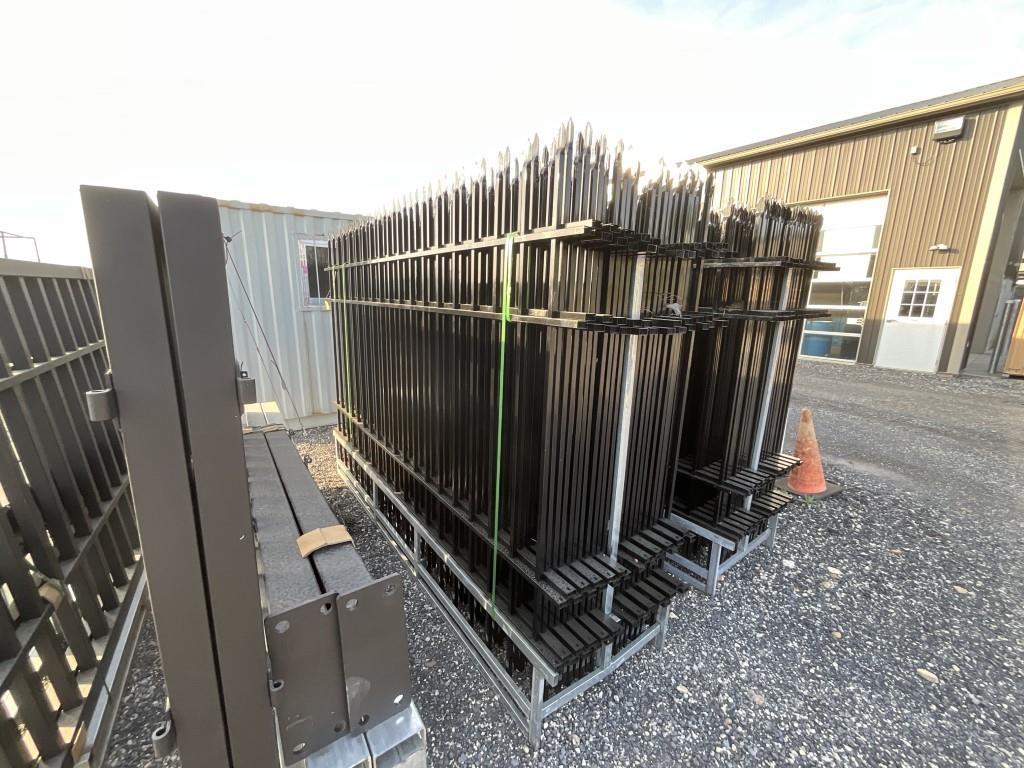(22) Pieces of 10Ft Wrought Iron Site Fence