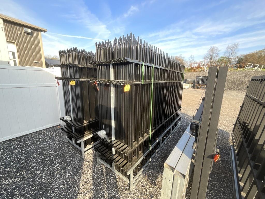 (22) Pieces of 10Ft Wrought Iron Site Fence
