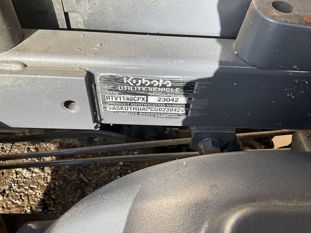 2012 Kubota RTV 1140 Utility Vehicle
