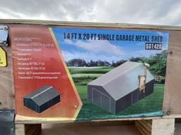 New 14' X 20' Single Garage Metal Shed