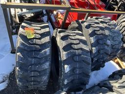 New Set (4) 12-16.5 SKS1 Skid Steer Tires