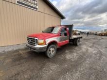 1999 Ford F550 Single Cab Dullay Flat Bed Truck