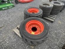 (4) Used 10-16.5 Skid Steer Tires
