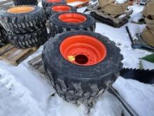 New Set (4) 12-16.5 Skid Steer Wheels/ Tires BC