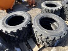 New Set (4) 12-16.5 SKS1 Skid steer Tires