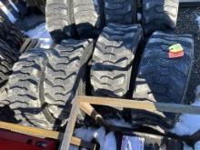 New Set (4) 12-16.5 SKS1 Skid Steer Tires