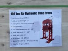 New 100 Ton Air / Hydraulic Shop Press