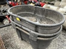 (3) Rubber Maid 100 Gallon Tanks