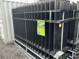 New 22PCS 10' Wrought Iron Fence