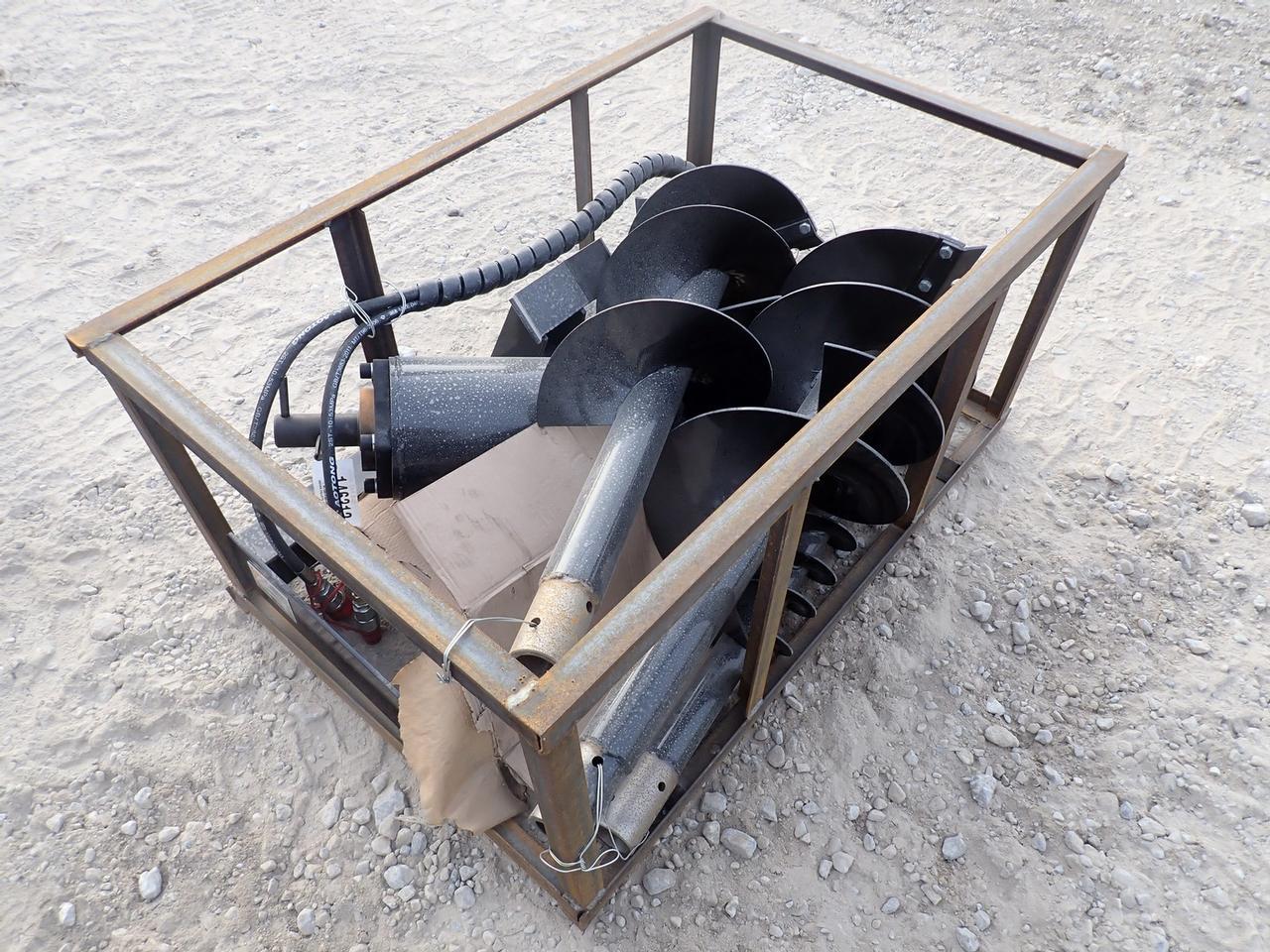 Mower King Skid Steer Post Hole Digger with 6", 12" & 14" Augers
