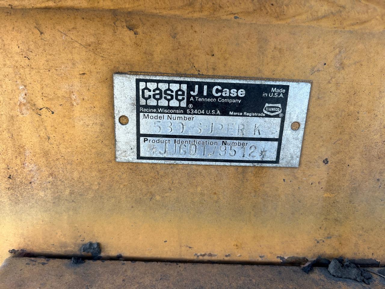 Case 580 Super K Loader Backhoe