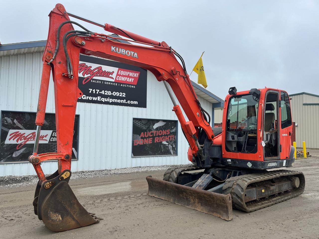 2012 Kubota KX080-3 Midi Excavator