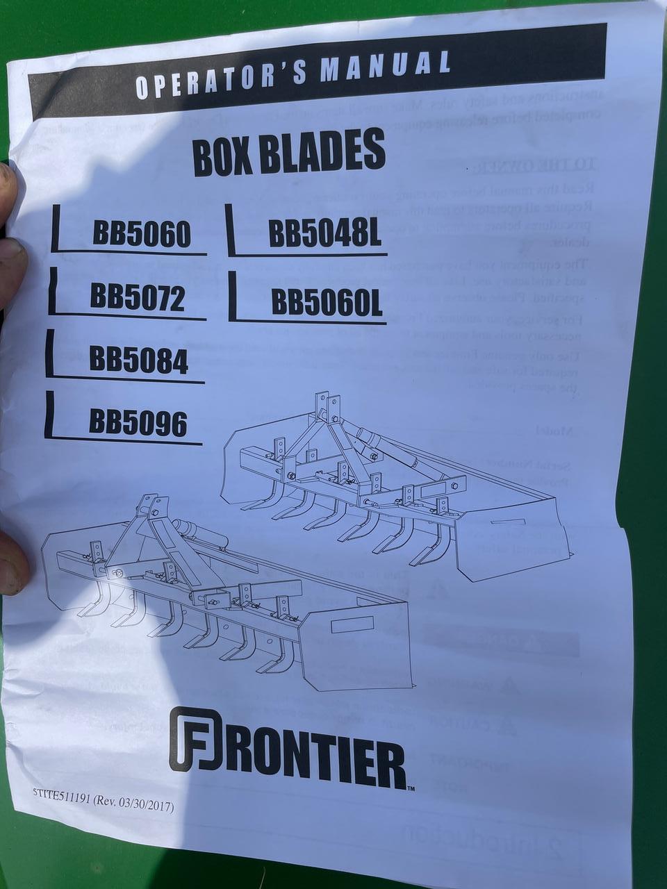 Frontier 50” BB5048L 3PT Box Blade