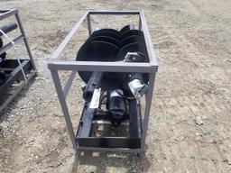 JCT Skid Steer Auger Driver with 12" & 18" Bits