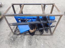 AGROTK Skid Steer Post Hole Digger with 6", 12" & 14" Augers
