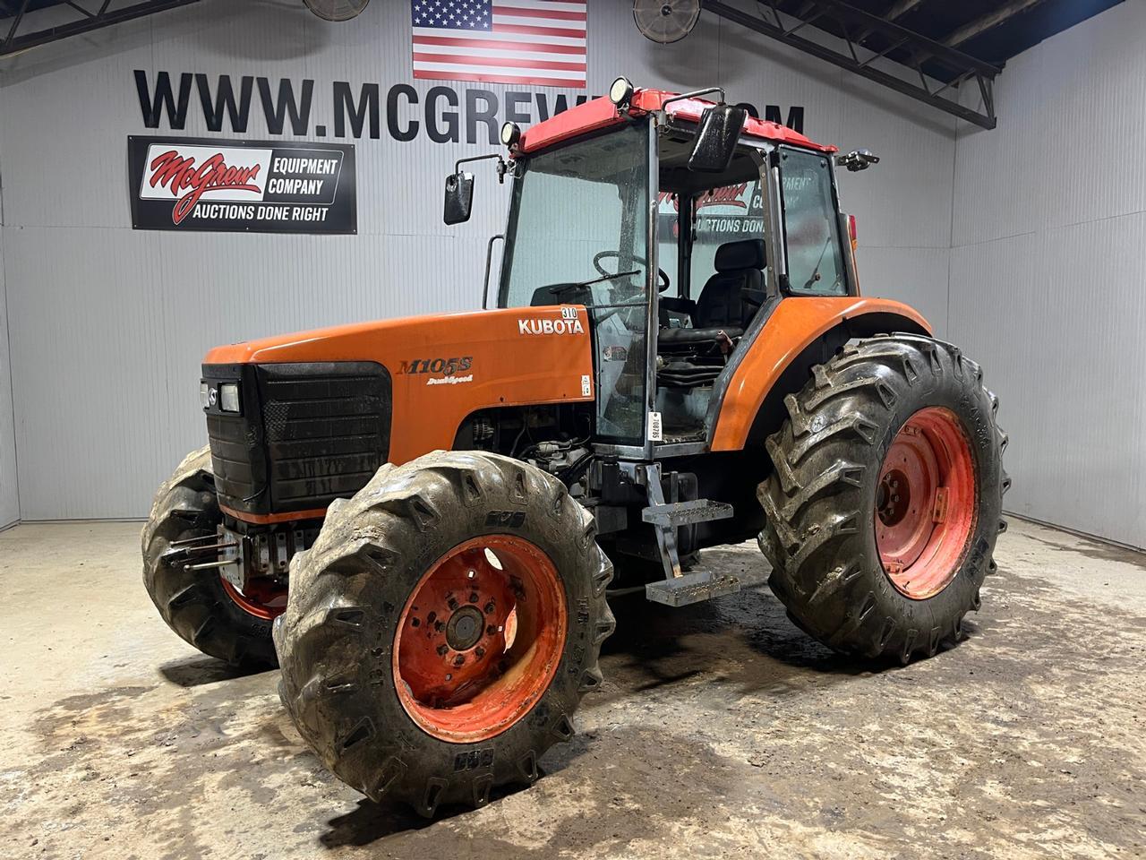 Kubota M105X Tractor with Cab