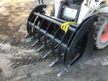 Wildcat 74" Heavy Duty Skid Steer Root Rake Grapple