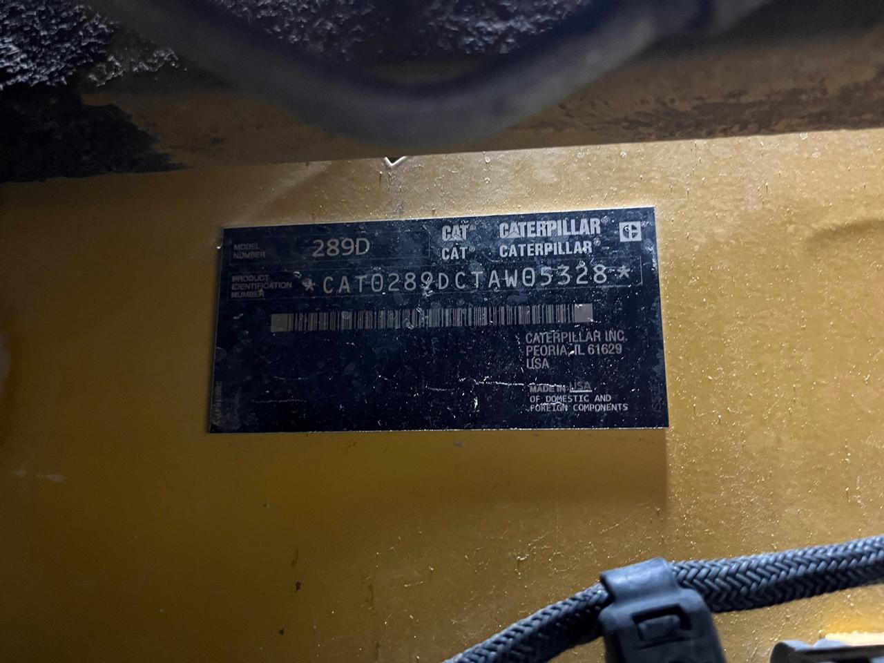 2016 Caterpillar 289D Skid Steer Loader