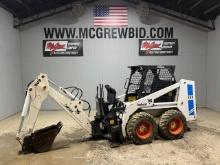 Bobcat 743 Skid Steer Loader with 909 Backhoe Attachment