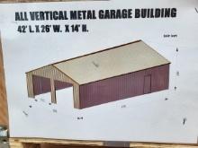 26' x 42' Double Garage Metal Barn Shed
