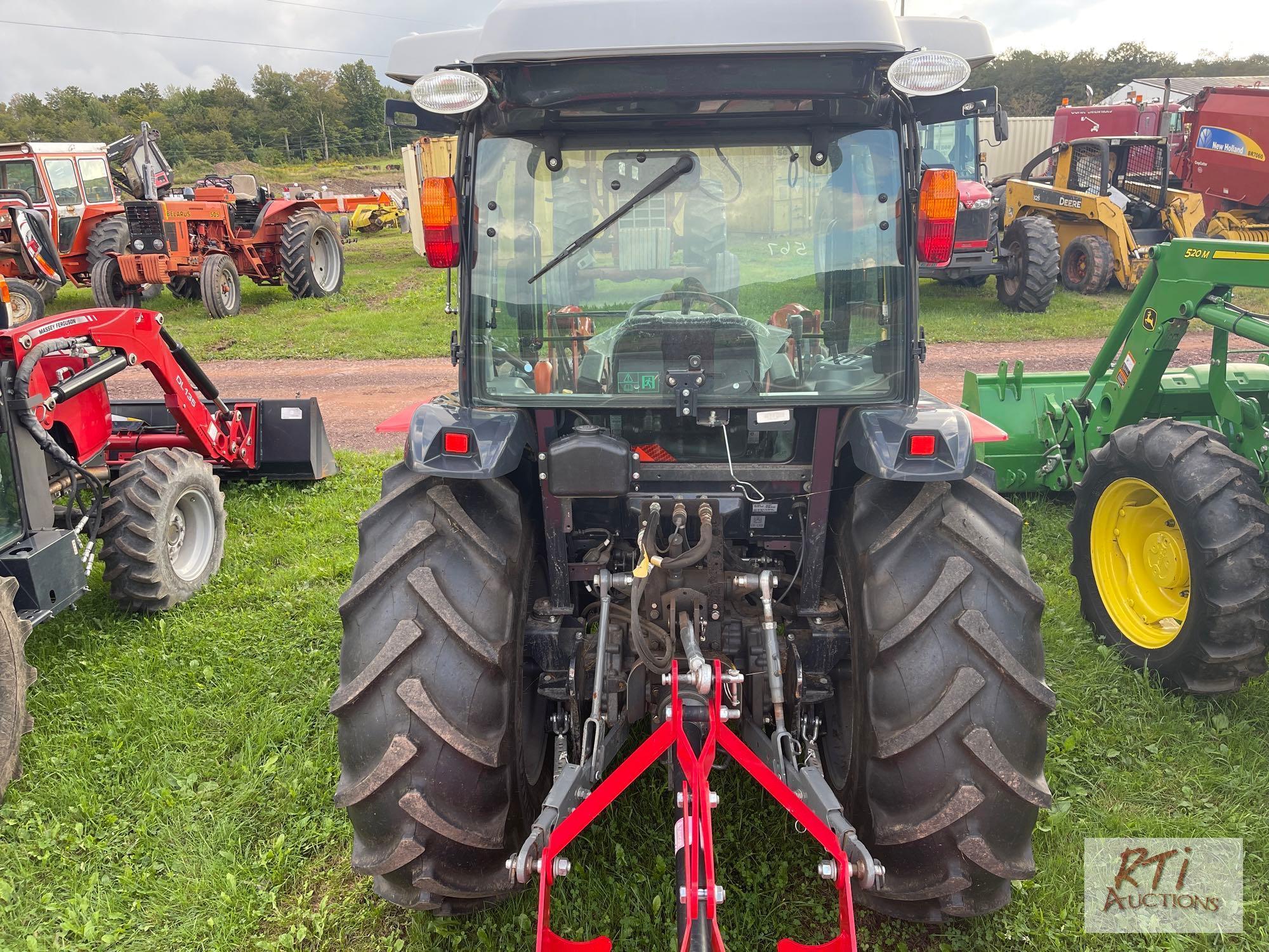 2021 Massey Ferguson 1840 tractor, 4WD, quick mount loader, universal adapter, cab, heat, A/C, 2