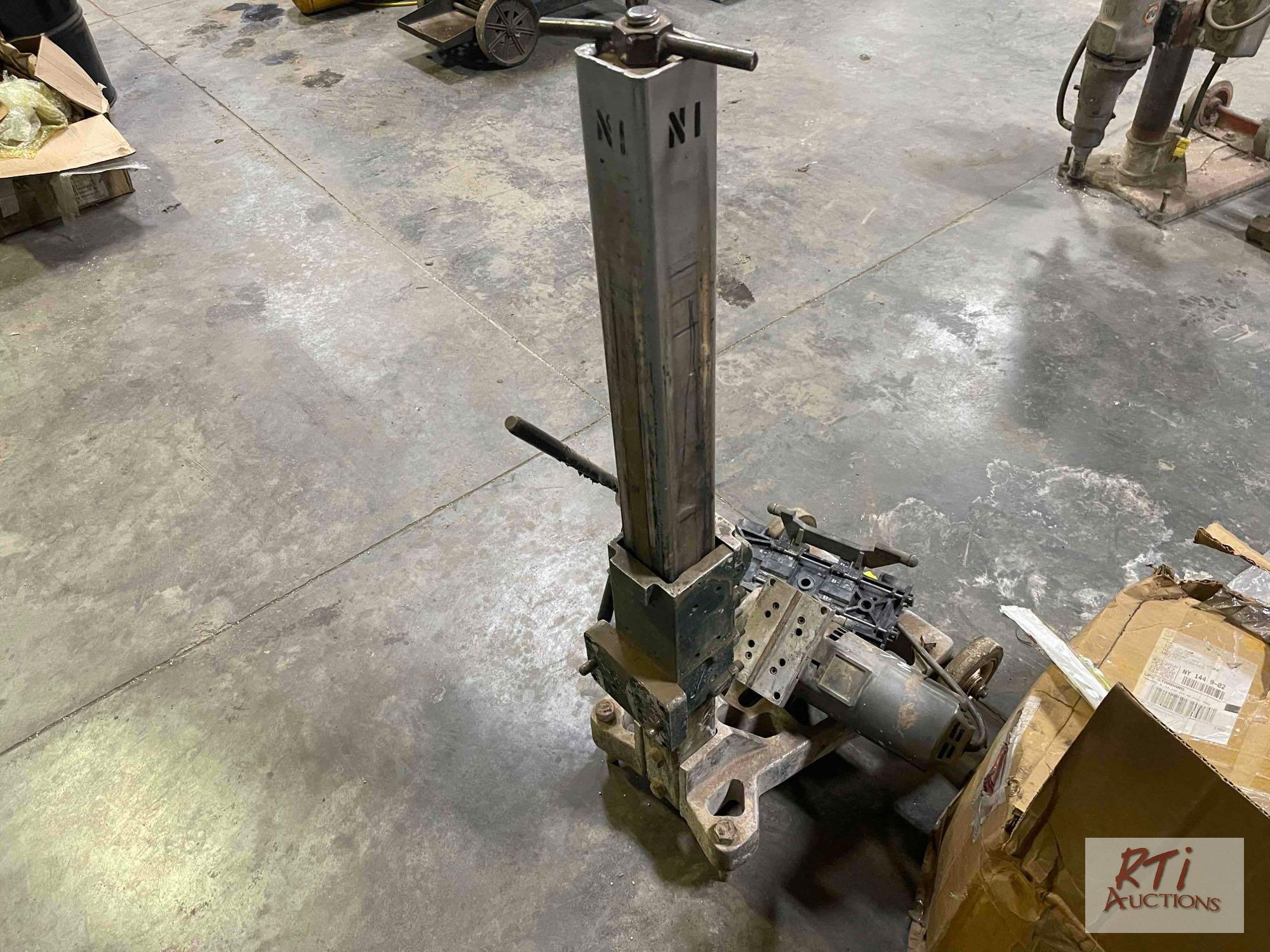 Core drill stand and drill with bits....