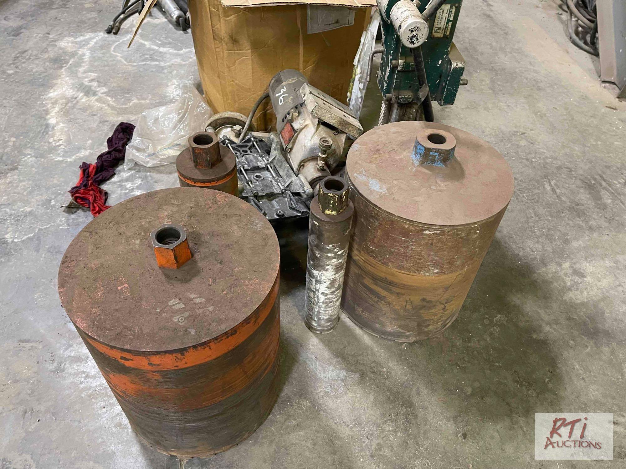 Core drill stand and drill with bits....
