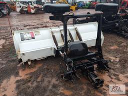 Blizzard pickup snow plow with extendable wing and mounting brackets