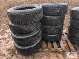 Pallet of (8) mixed snow tires