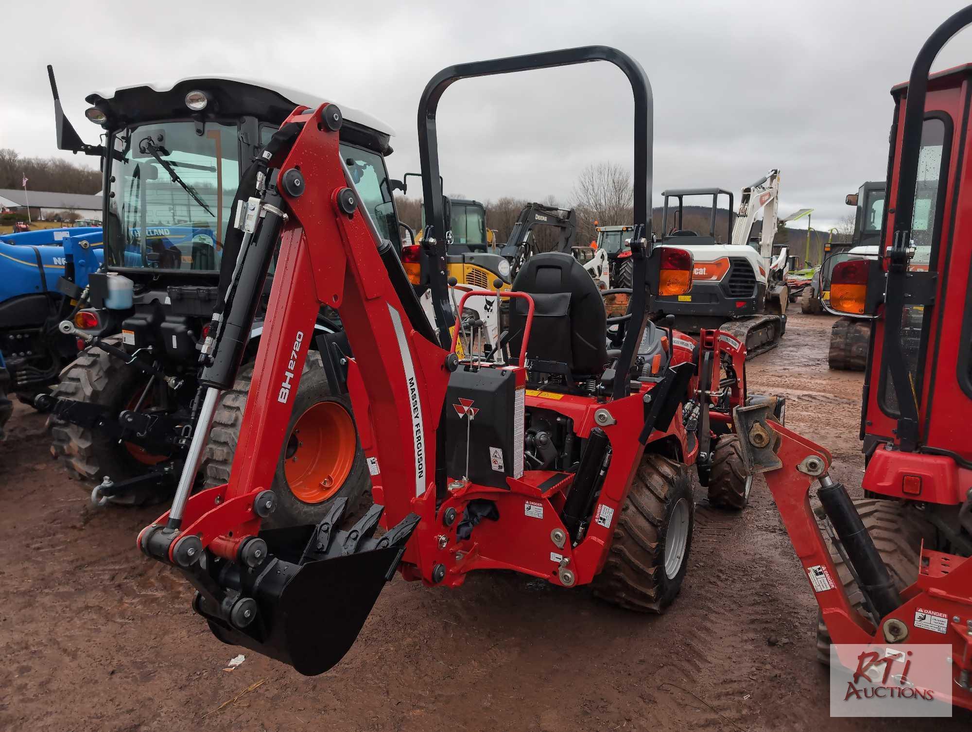 New Massey Ferguson GC1723 series E compact tractor, 4WD, loader, backhoe, 1 hour