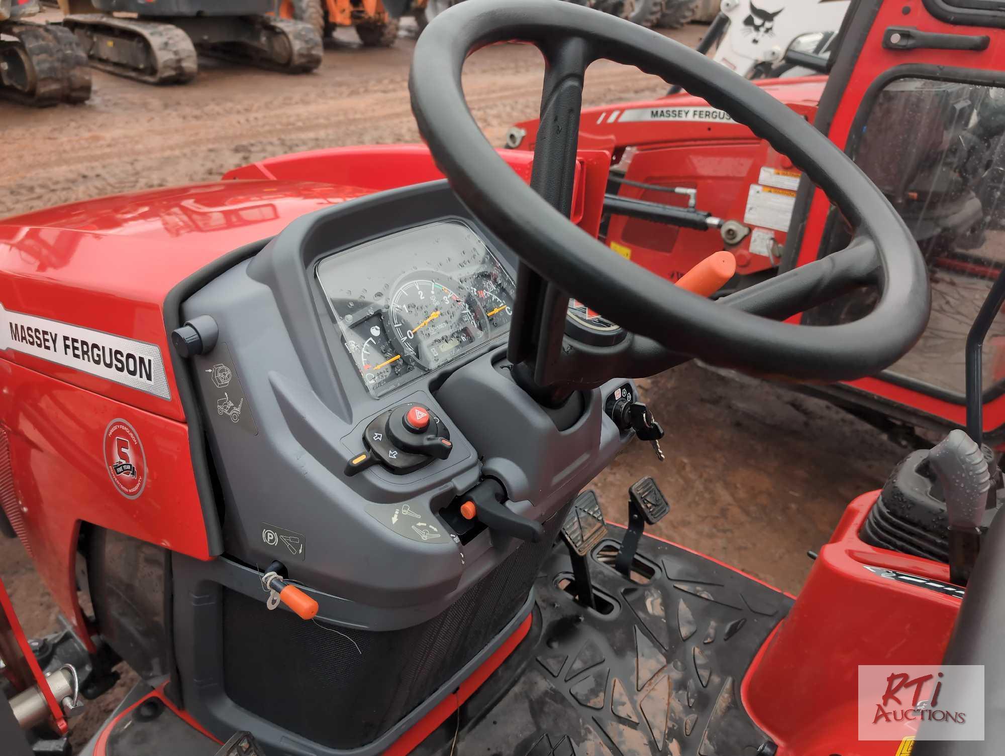 New Massey Ferguson GC1723 series E compact tractor, 4WD, loader, backhoe, 1 hour