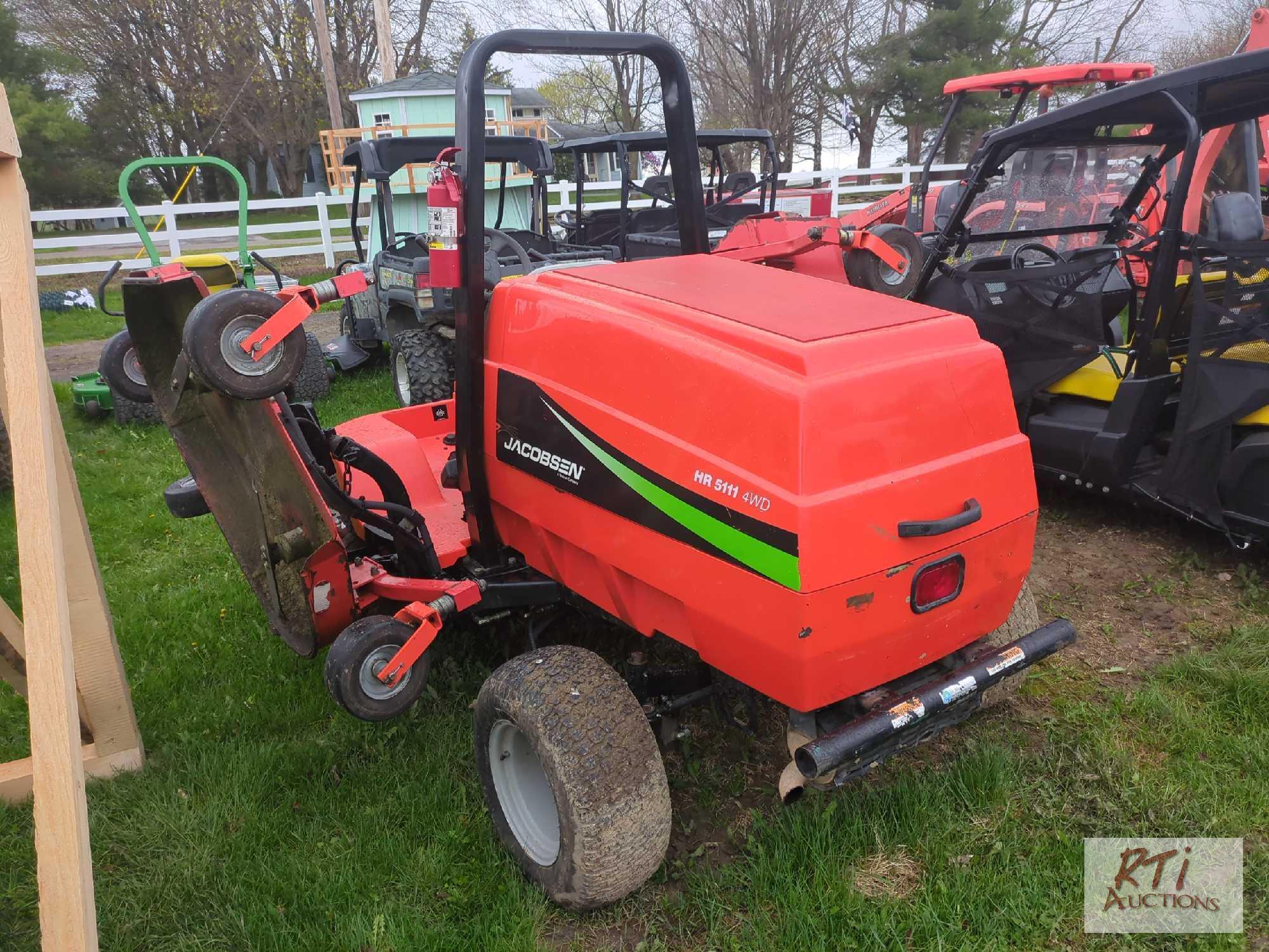 2005 Jacobsen HR5111 wide area mower, hydraulic 4WD, 11ft cut, Kubota diesel engine, 1808 hrs