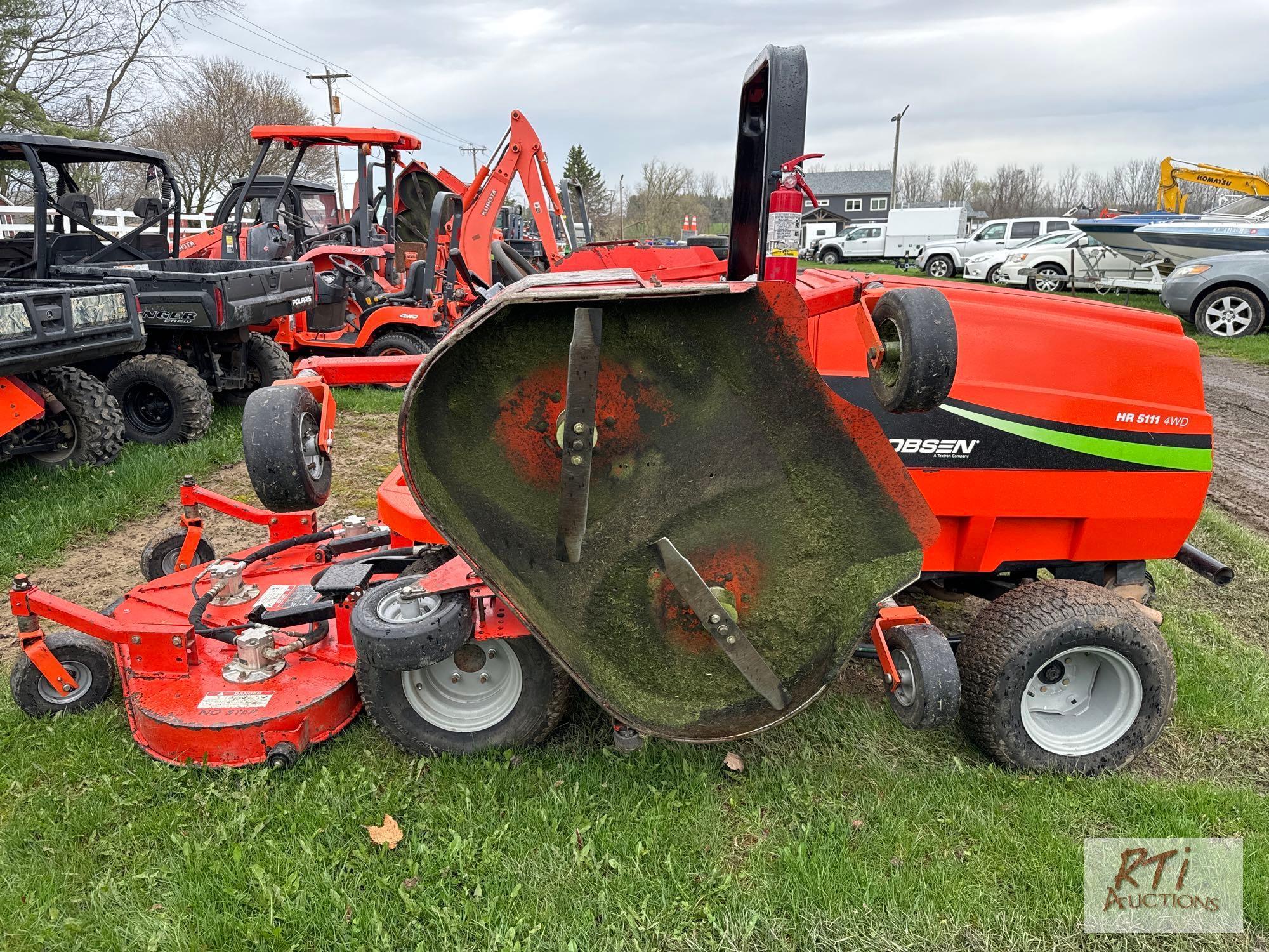 2005 Jacobsen HR5111 wide area mower, hydraulic 4WD, 11ft cut, Kubota diesel engine, 1808 hrs