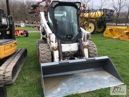 2019 Bobcat 770 skid steer with cab, heat, A/C, joystick controls, 2 speed, high flow, radio, power