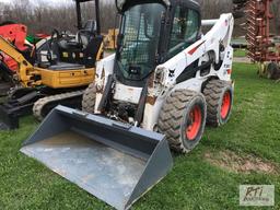 2019 Bobcat 770 skid steer with cab, heat, A/C, joystick controls, 2 speed, high flow, radio, power