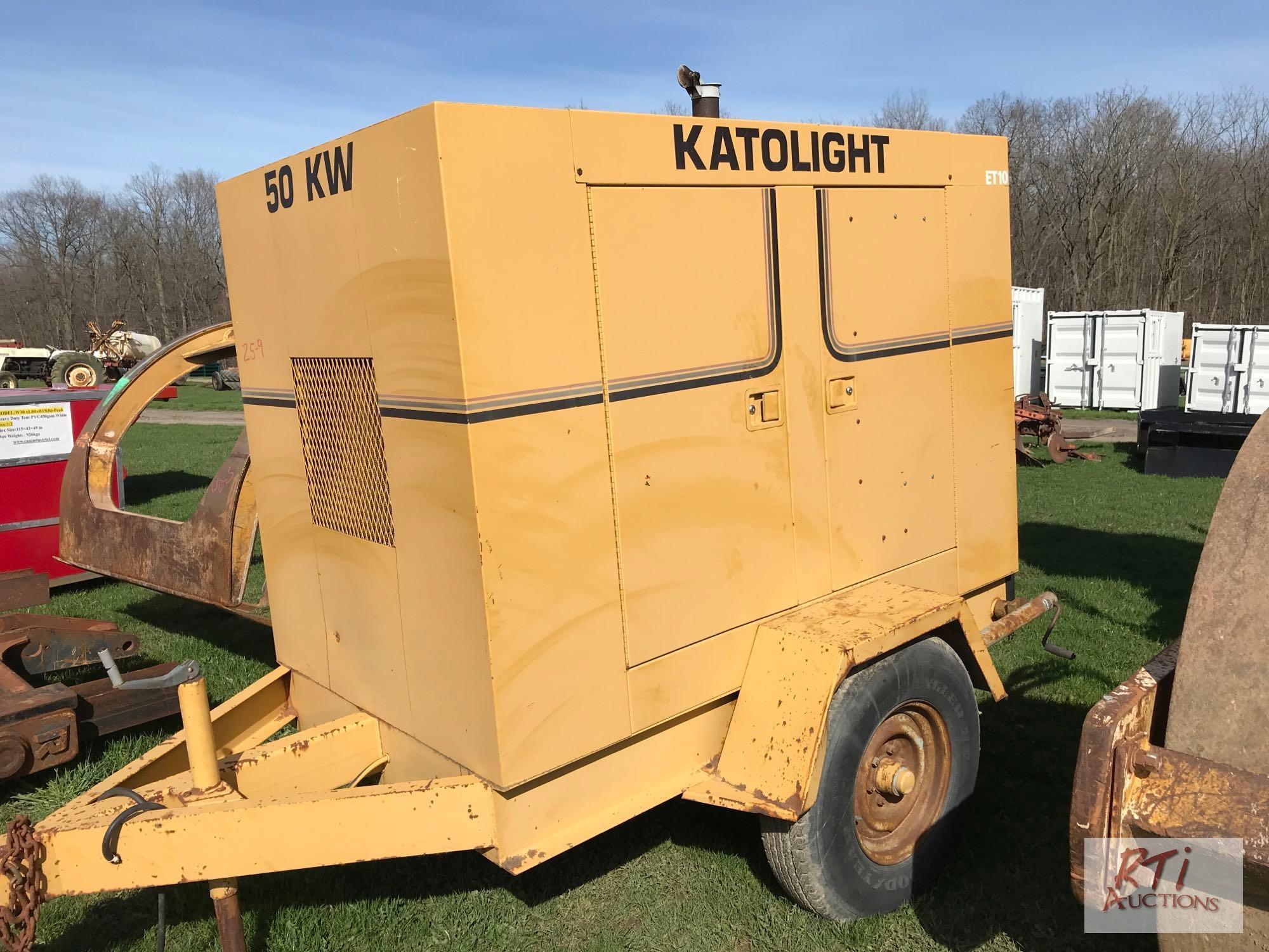 Katolight 50KW trailer mounted gen set with Hercules diesel power