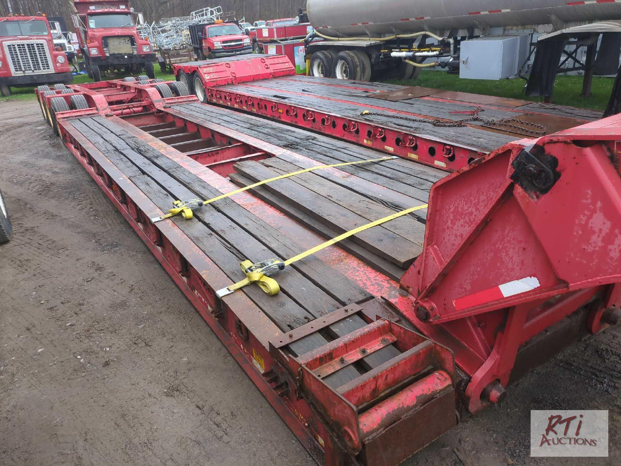 1999 Talbert T3W-51E-HRQ 51 ton tri axle, detachable gooseneck, 24ft well, air ride,