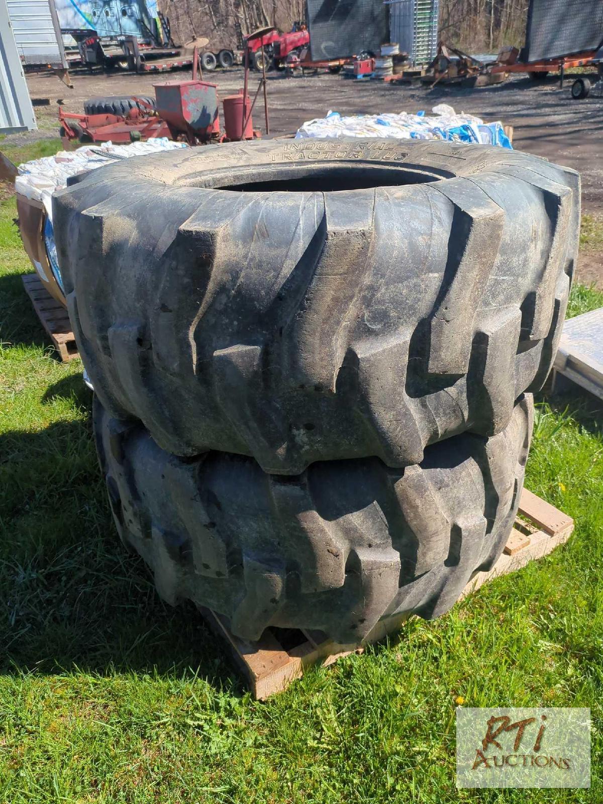 (2) 19.5L - 24 backhoe tires