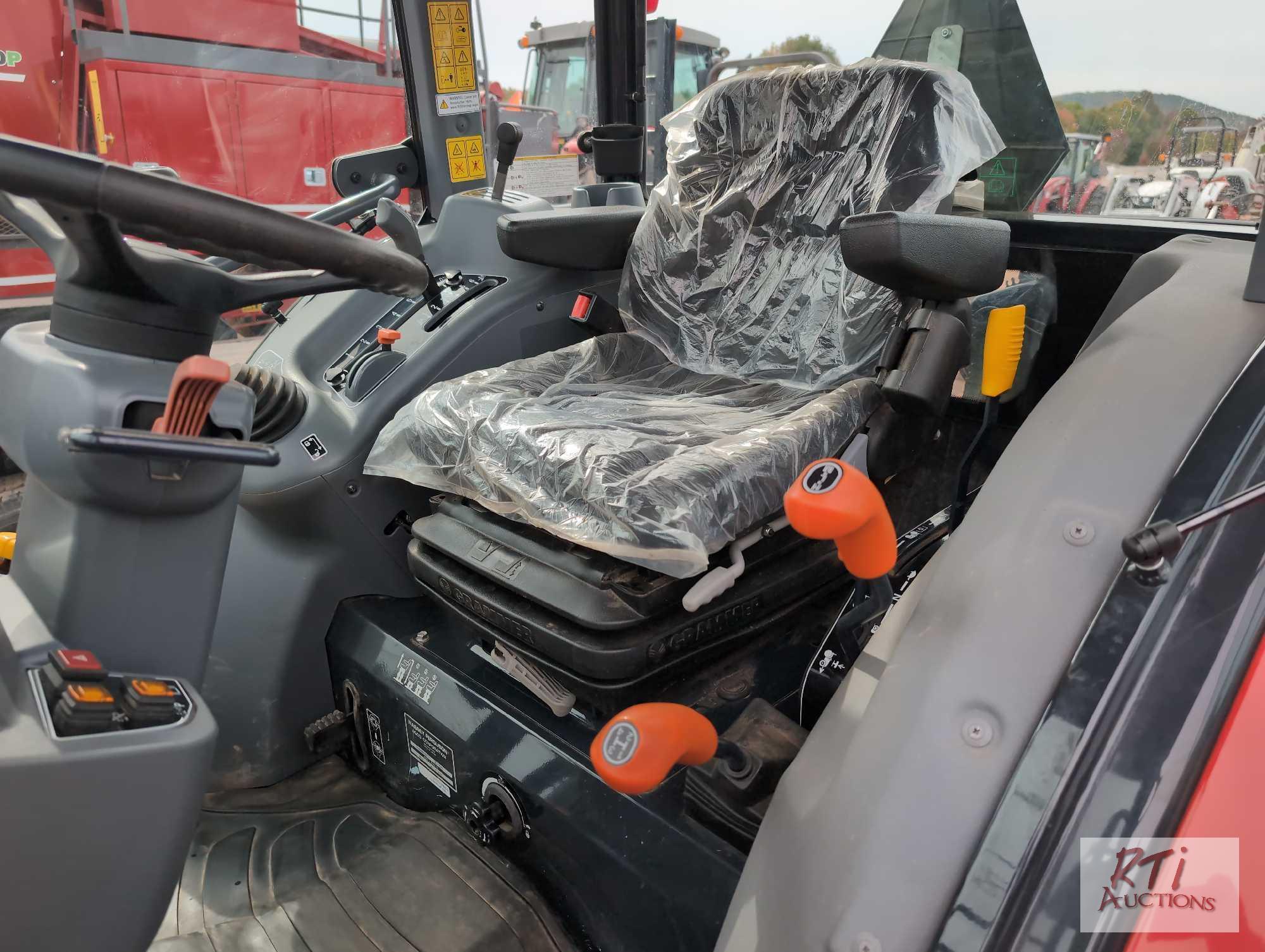 2021 Massey Ferguson 1840M tractor, 4WD, quick attach loader, 1 remote, external PTO controls, cab,