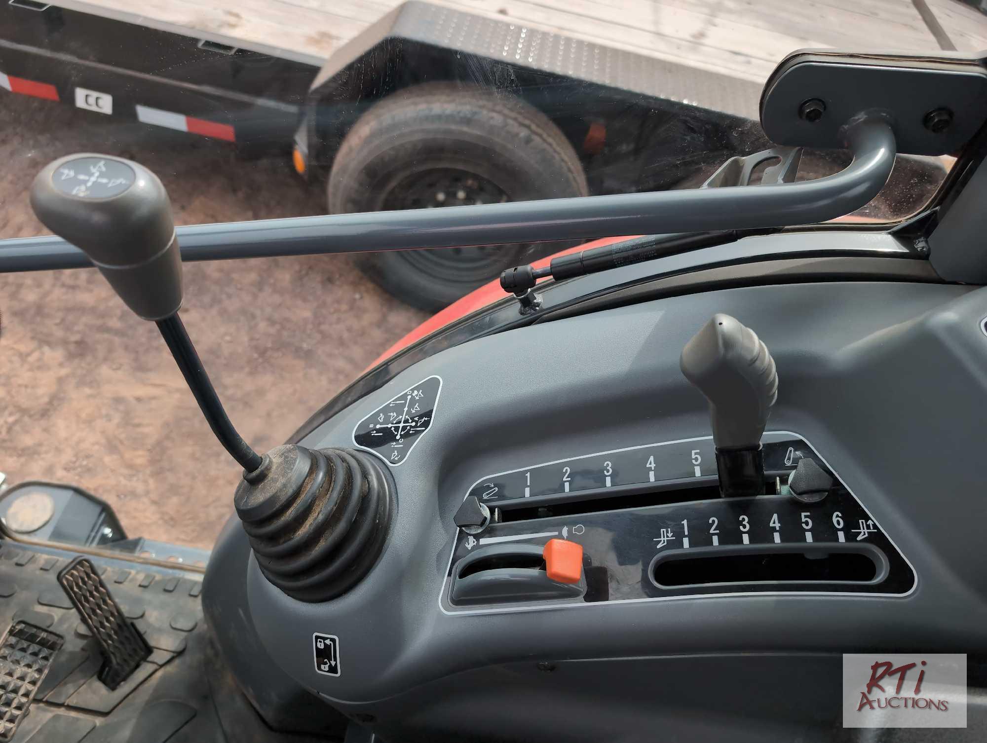 2021 Massey Ferguson 1840M tractor, 4WD, quick attach loader, 1 remote, external PTO controls, cab,