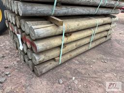 32X 4 5/8 x 7 round fence posts