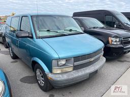 1996 Chevy Astro Van, A/C, 47,916 miles, custom rear upholstery, VIN:1GCDM19W7TB113634, Title Delay