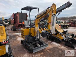MX12R mini excavator with bucket, thumb, gas engine