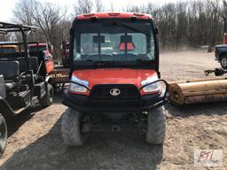 Kubota RTVX1100C utility vehicle, cab, hydraulic dump, 221 hrs., engine issue,Eq # 115528